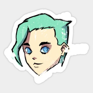 Retro Style Cute Girl Sticker